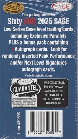 2026 SAGE Low Series Football 63ct. Blaster Box