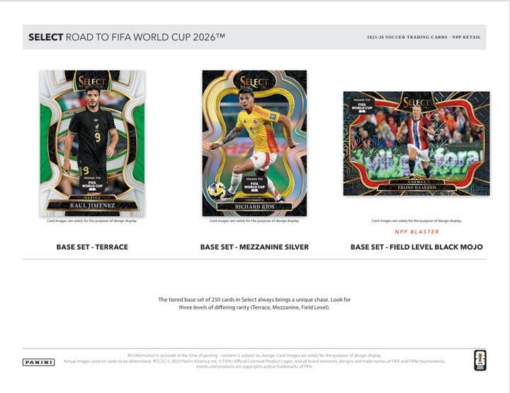2025-26 Panini Select Road to World Cup Soccer 60-Card Mega Box