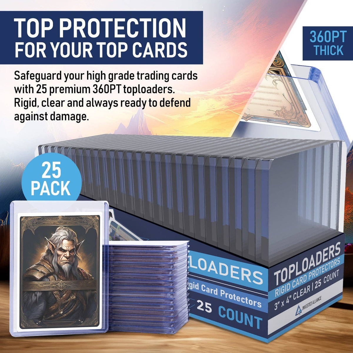 Invested Alliance Premium Top Loaders – 360pt, 25 Count