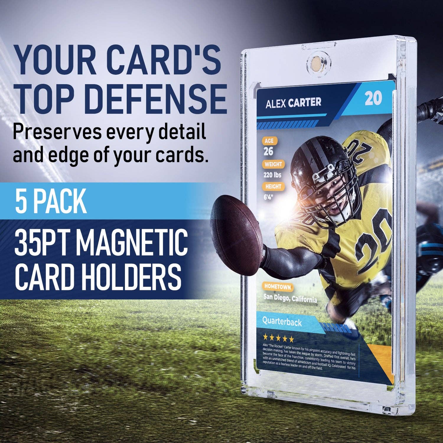 1 Pack Premium Magnetic Card Holder