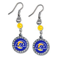 NFL Los Angeles Rams Rhinestone Dangle Earrings
