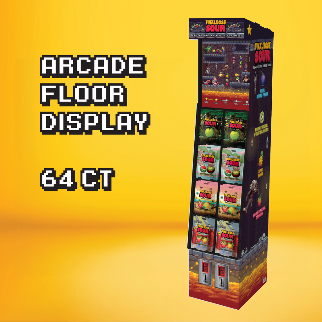 Final Boss Sour Arcade Floor Display (64 Count)