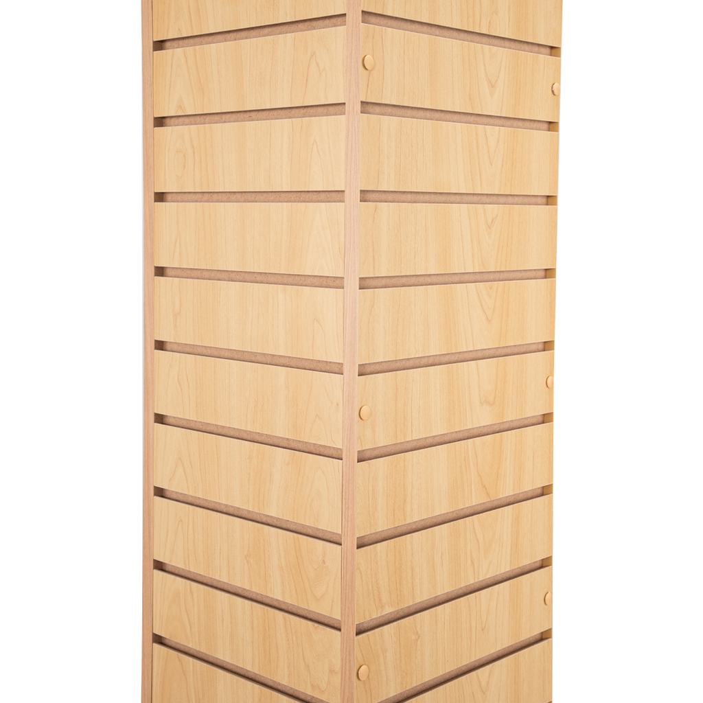Maple Rotating Slatwall Tower - 12"L x 12"W x 54"H