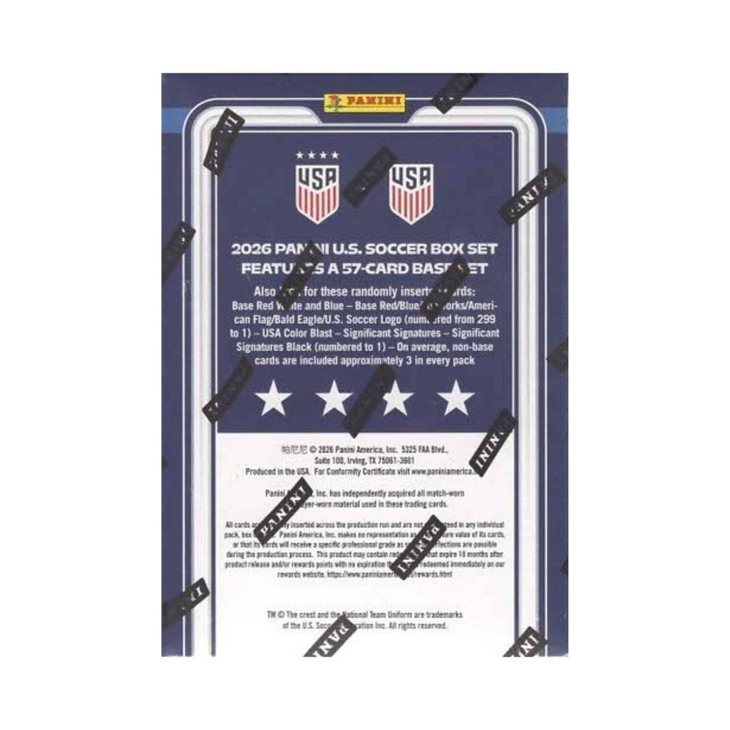 2026 Panini Instant USMNT & USWNT Soccer 60ct. Blaster Box