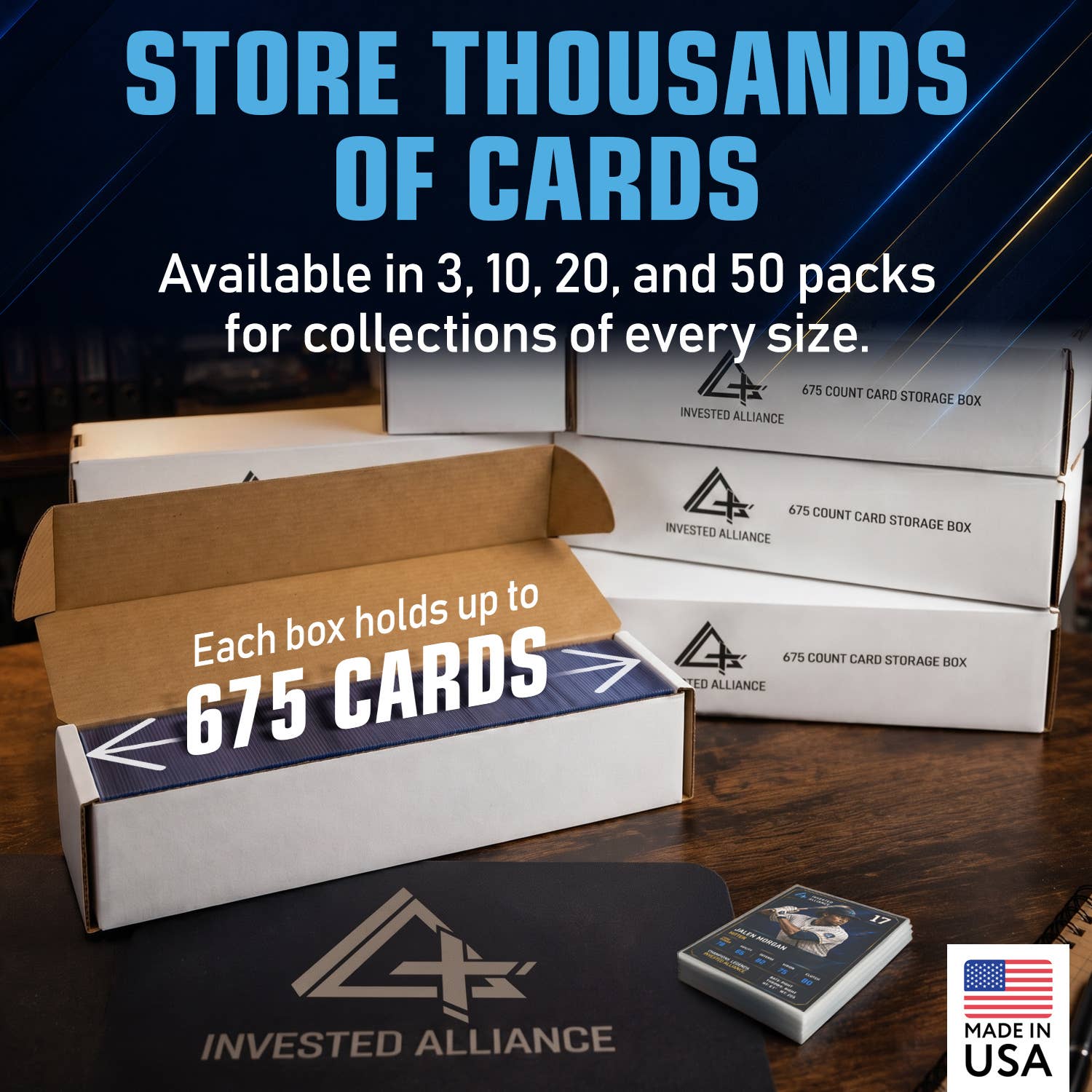 Premium Cardboard Storage Boxes - 20 Pack