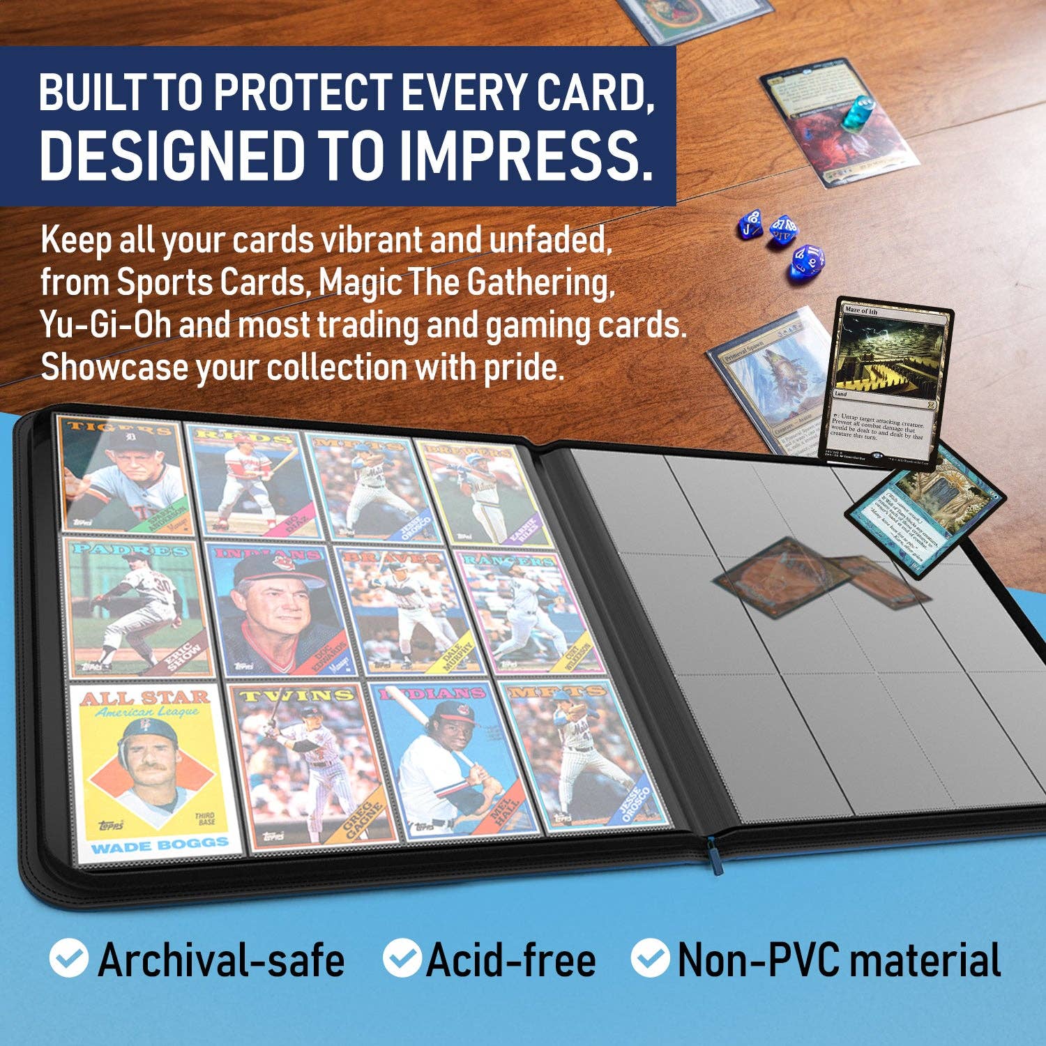 Premium TCG Card Binder - Blue