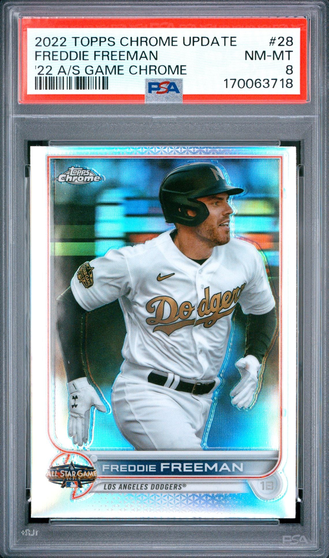 Freddie Freeman All-Star Game Chrome 28 PSA 8 cert 170063718