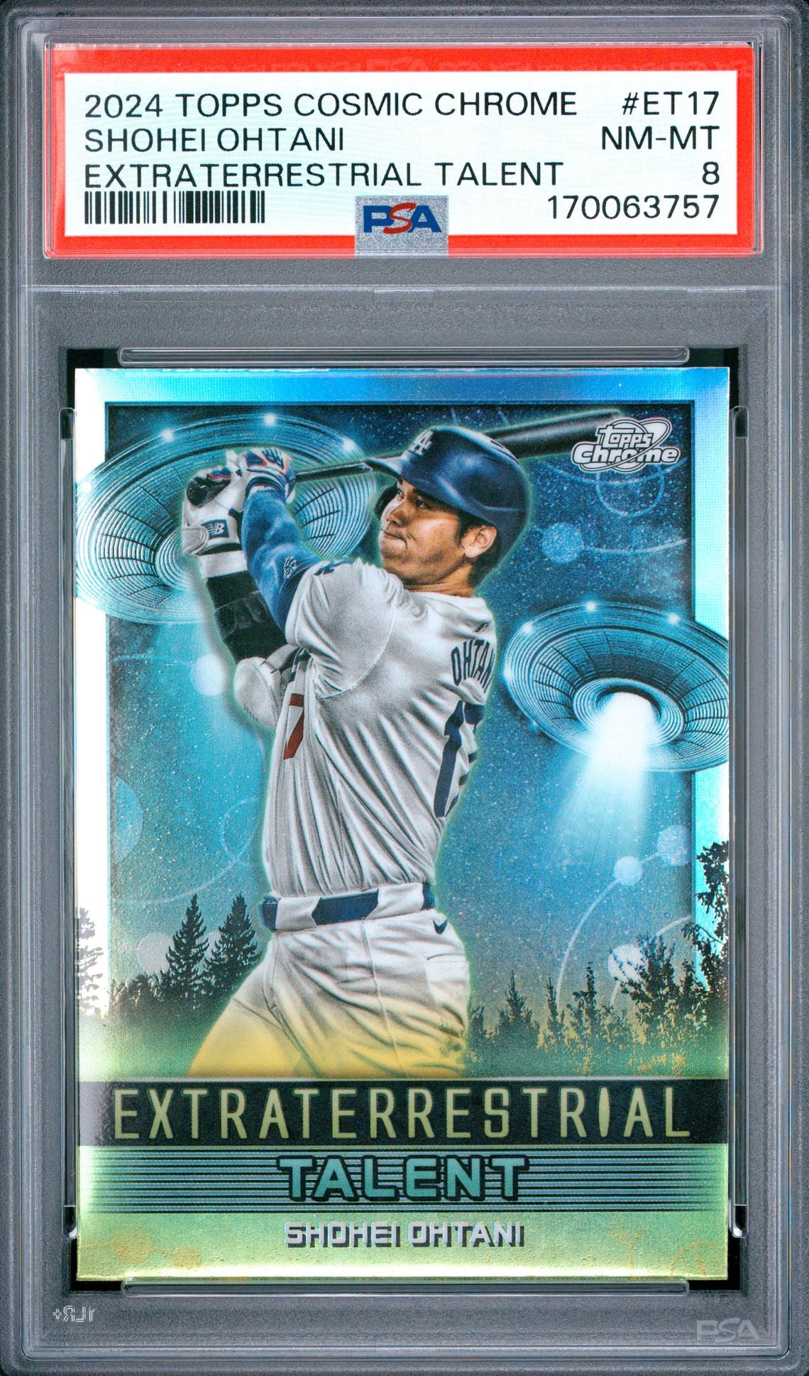 Shohei Ohtani Extraterrestrial Talent ET17 PSA 8 cert 170063757
