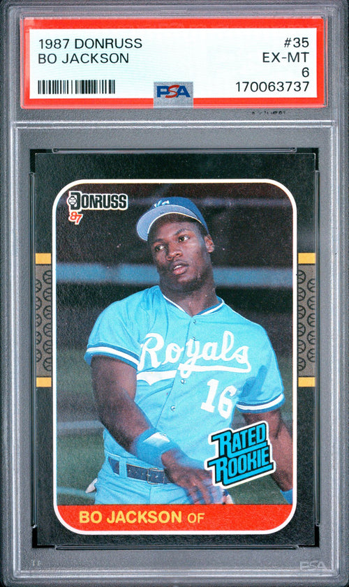 Bo Jackson 1987 Donruss 35 Rated Rookie PSA 6 cert 170063737