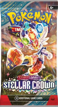 Pokémon TCG Scarlet & Violet Stellar Crown Booster Pack featuring Terapagos