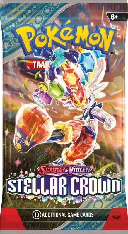 Pokémon TCG Scarlet & Violet Stellar Crown Booster Pack featuring Terapagos