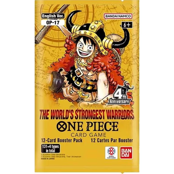 One Piece Card Game OP-17 The World's Strongest Warriors English 12-card booster pack