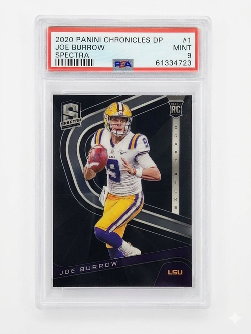 2020 Panini Chronicles DP Joe Burrow #1 Spectra PSA 9 MINT - Cert 61334723