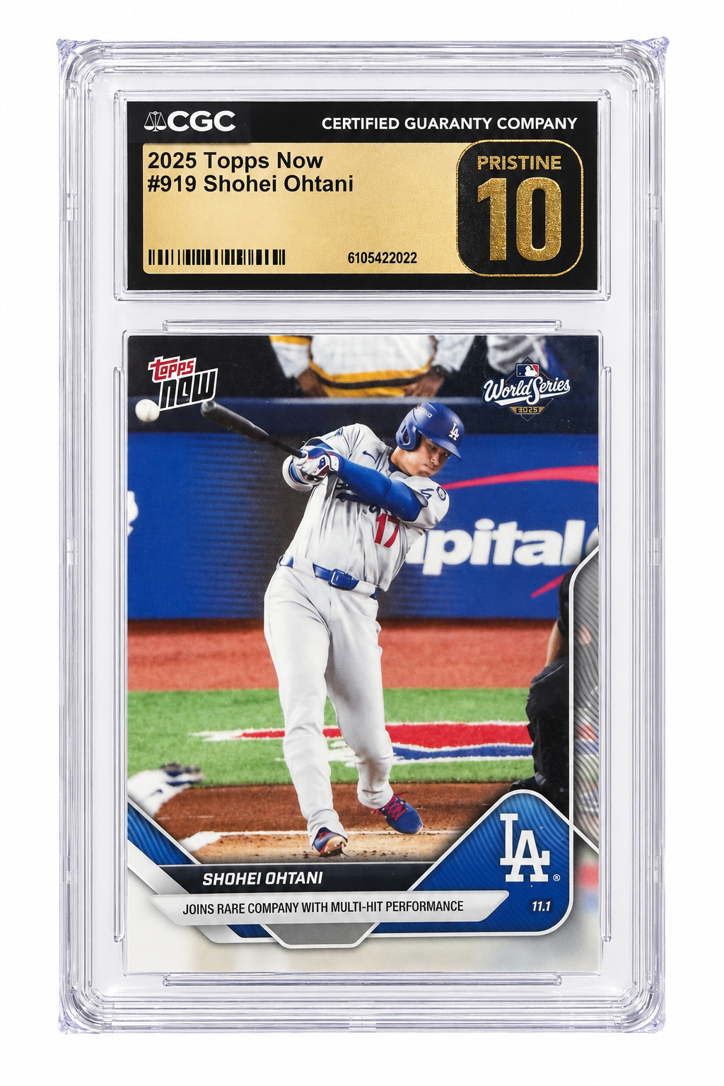 Shohei Ohtani 2025 Topps NOW #919 CGC PRISTINE 10 cert 6105422022