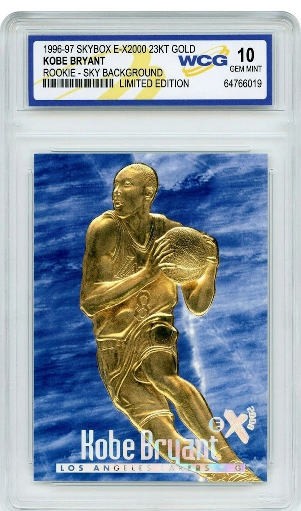 1996-97 Skybox E-X2000 23KT Gold Kobe Bryant Rookie Sky Background Limited Edition WCG 10 GEM MINT - Cert 64766019