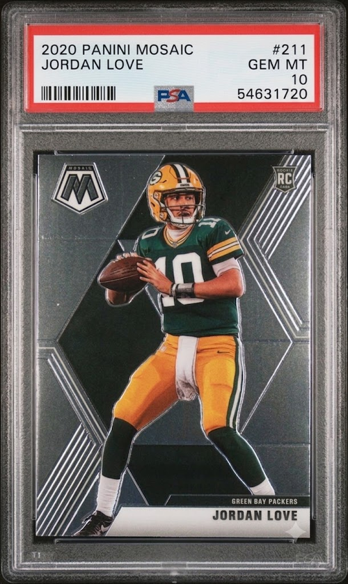 2020 Panini Mosaic Jordan Love #211 RC PSA 10 GEM MT - Cert 54631720