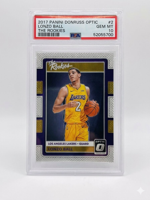 2017 Panini Donruss Optic Lonzo Ball #2 The Rookies PSA 10 GEM MT - Cert 52055700
