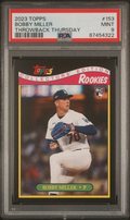 2023 Topps Throwback Thursday Bobby Miller #153 RC PSA 9 MINT - Cert 87454322