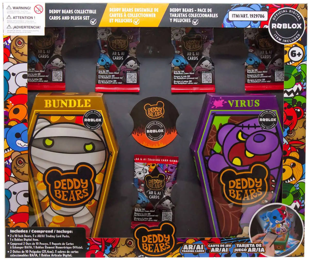 Deddy Bears Bundle and Virus 10-inch plush and collectible trading card set