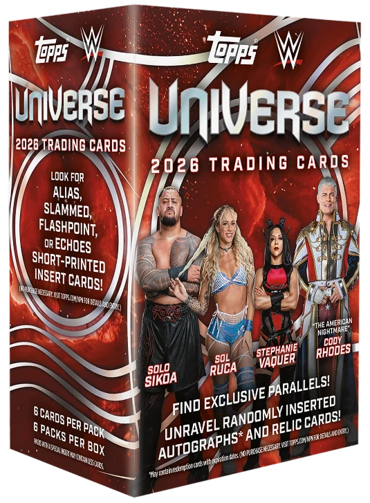 2026 Topps Universe WWE Value Box trading cards packaging