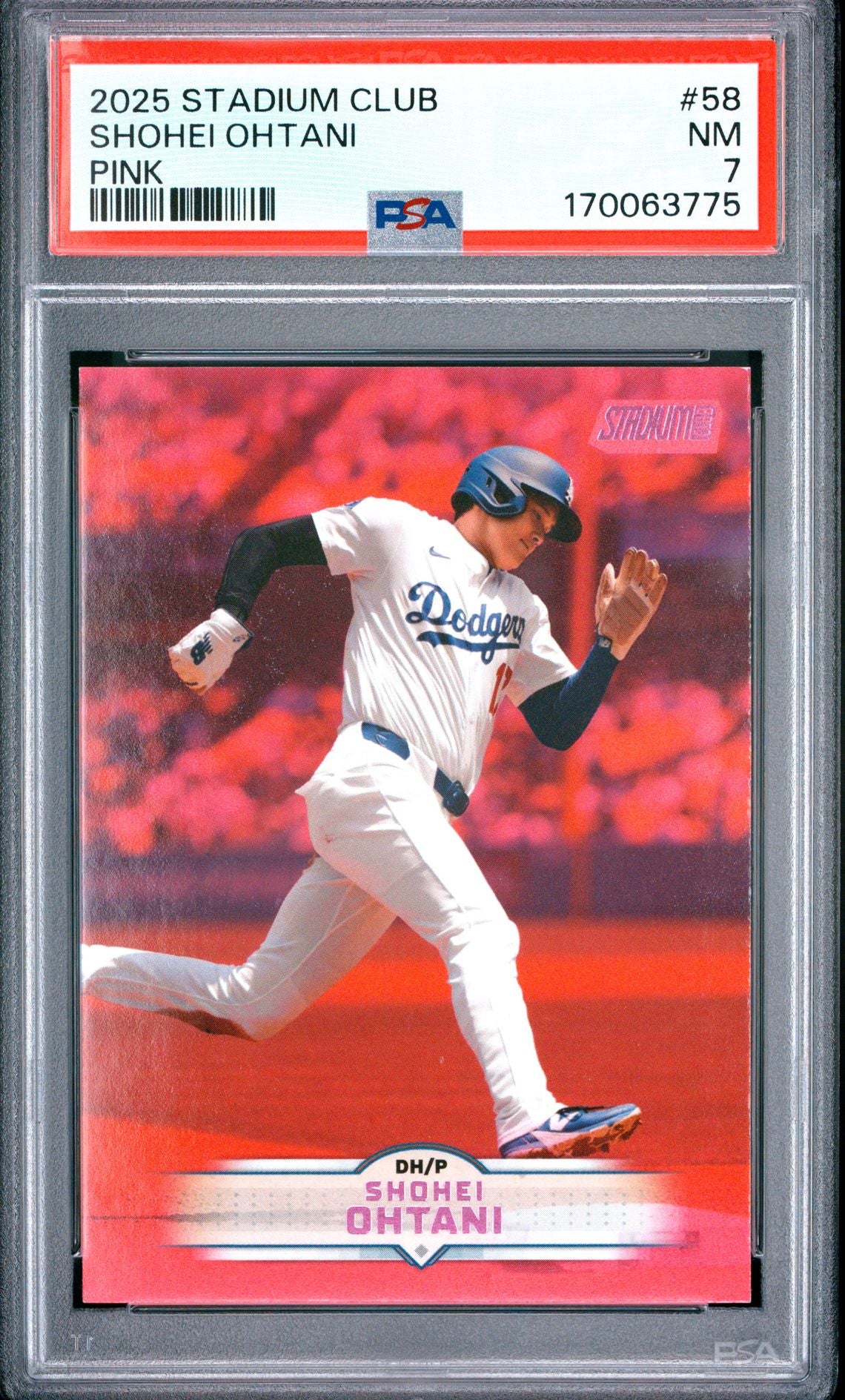 Shohei Ohtani Stadium Club Pink 58 PSA 7 cert 170063775