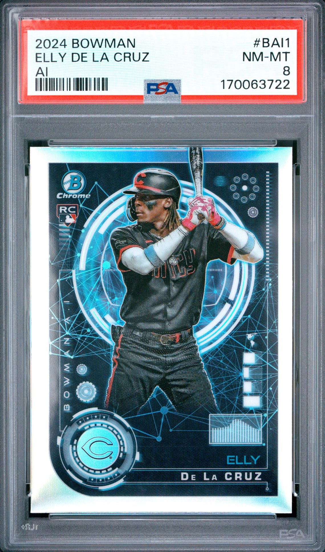Elly De La Cruz Bowman AI BAI1 rookie PSA 8 cert 170063722