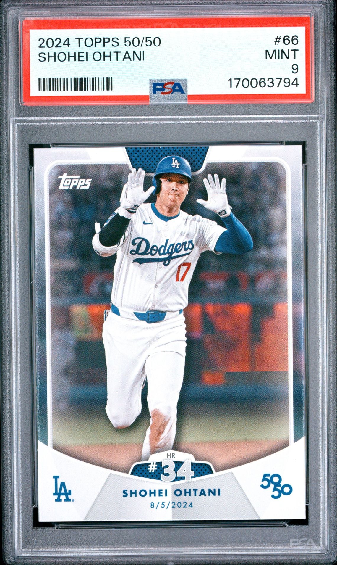 Shohei Ohtani Topps 50/50 66 PSA 9 cert 170063794