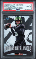 2025 Bowman U Chrome Dante Moore College Rule Playbook #15 PSA 10, cert 160631523