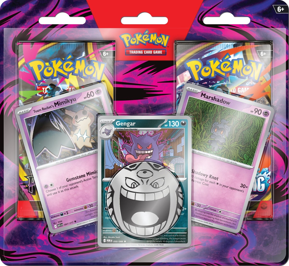 Pokémon TCG Enhanced 2-Pack Blister – Gengar, Marshadow & Team Rocket’s Mimikyu