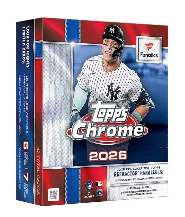 2026 Topps Chrome Baseball Fanatics Mega Box